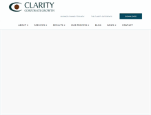 Tablet Screenshot of claritycorporategrowth.com